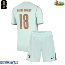 Frankrike Warren Zaire-Emery #18 Bortedraktsett Barn VM 2026 Kortermet (+ Korte bukser)